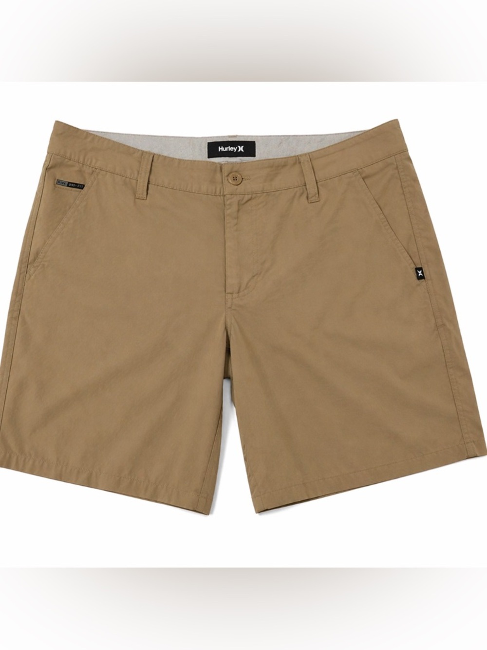 Hurley Men's Khaki Flat Front Shorts